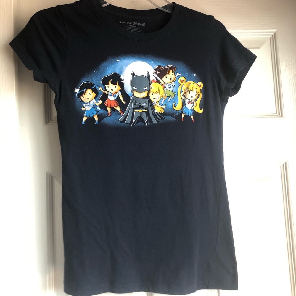 Navy Blue Batman Sailor Moon T Shirt Size Small